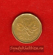 1 цент 1989 год Канада